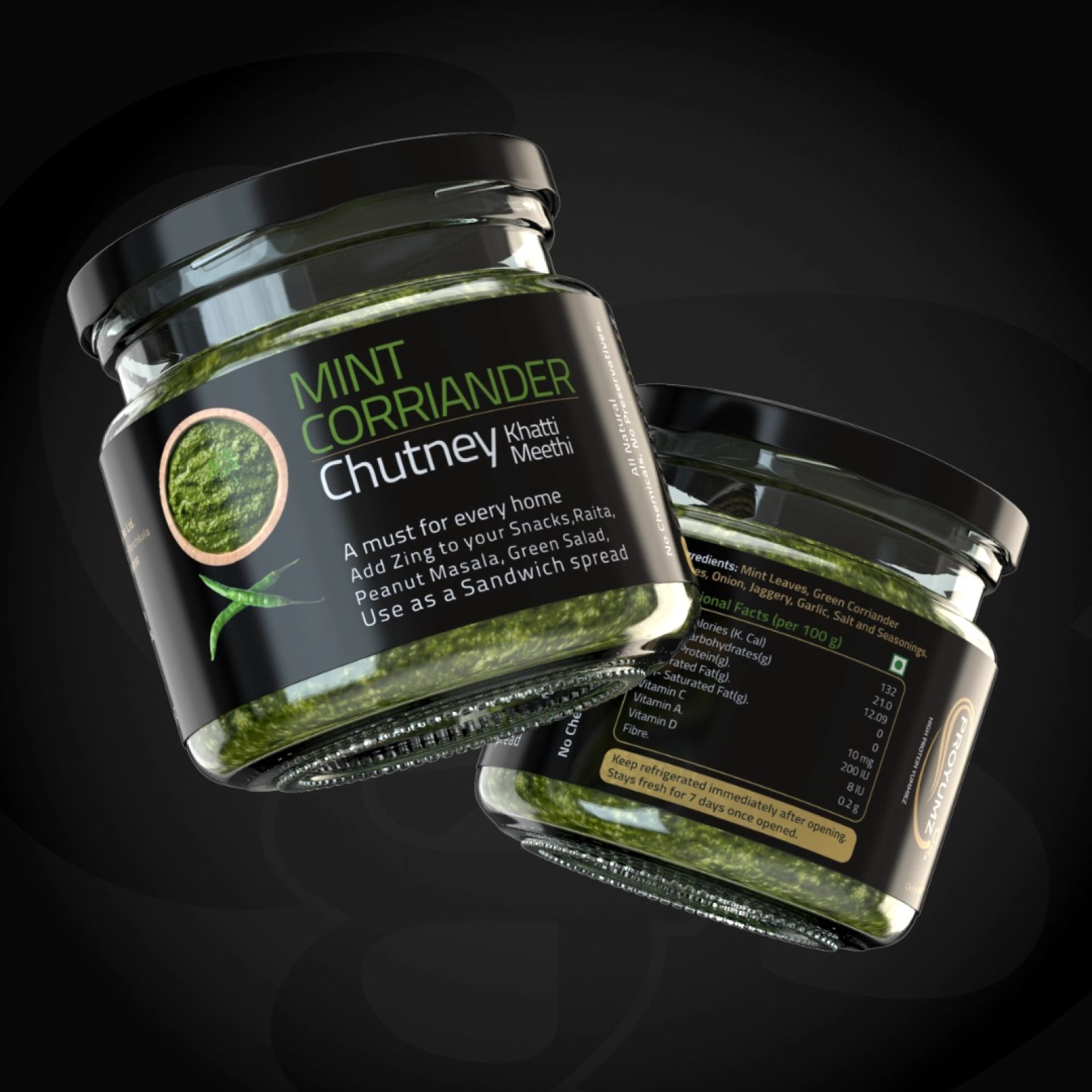 Mint Coriander Chutney Sweet and Sour