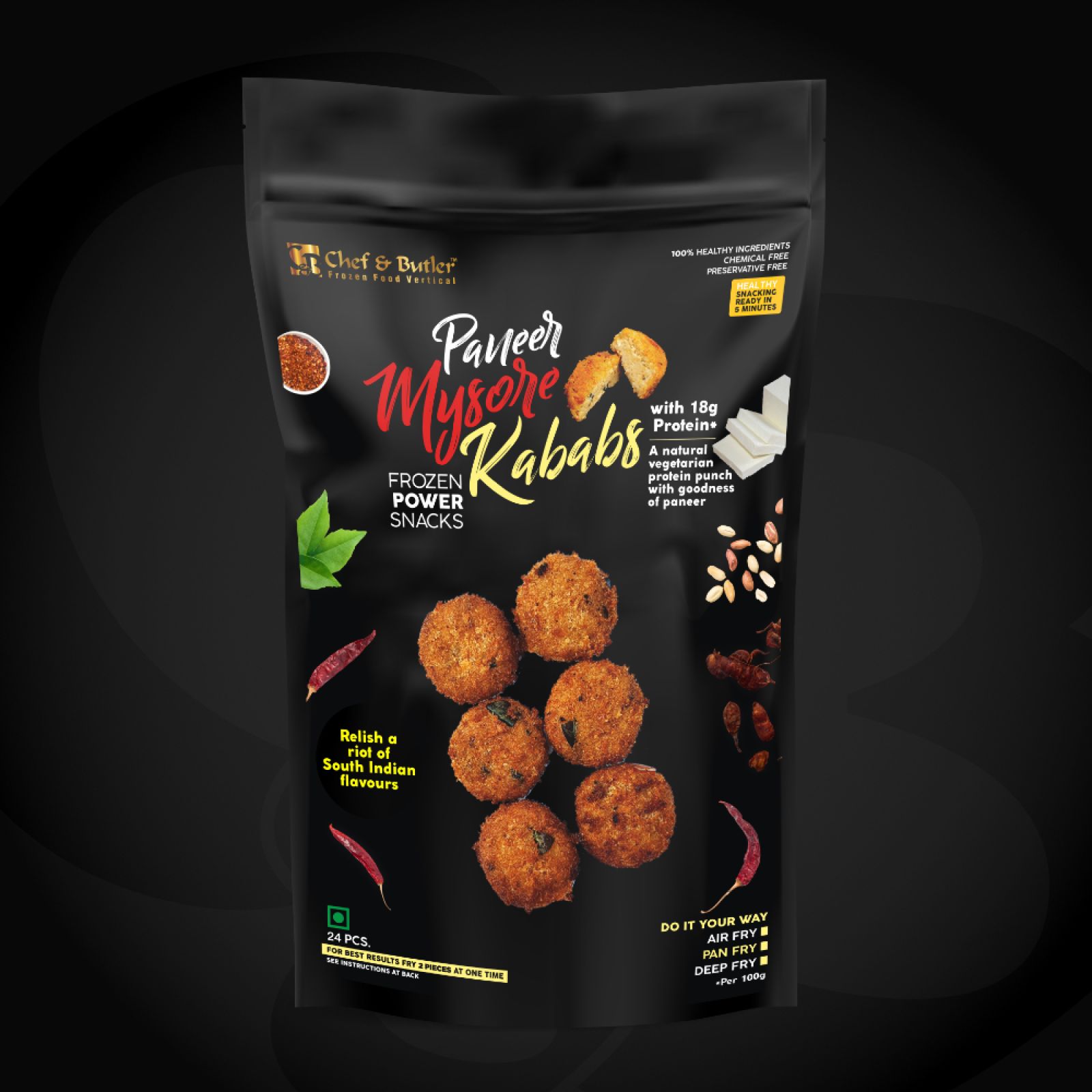 Paneer Mysore Kebabs