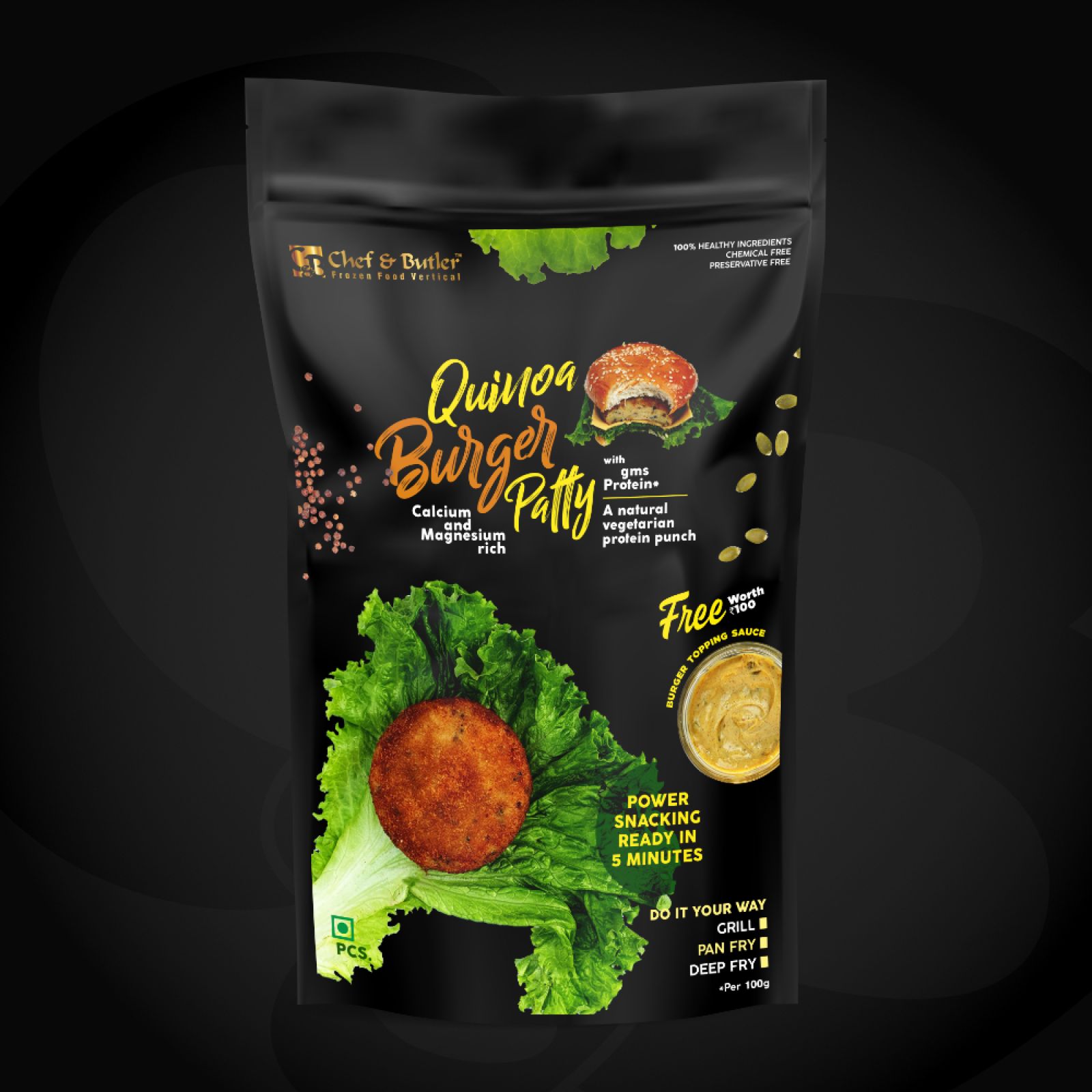 Paneer Quinoa Burger Patty