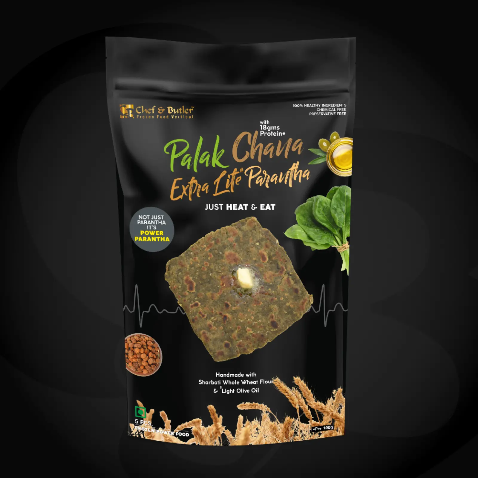 Palak Chana Extra Lite Parantha