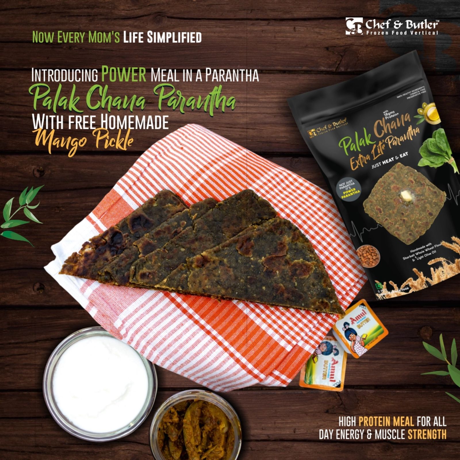 Palak Chana Extra Lite Parantha